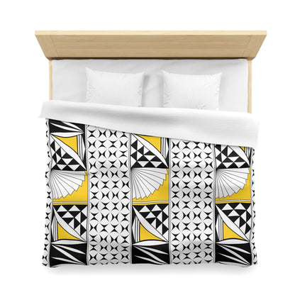 Southwest Sunrise in Yellow Microfiber Duvet Cover