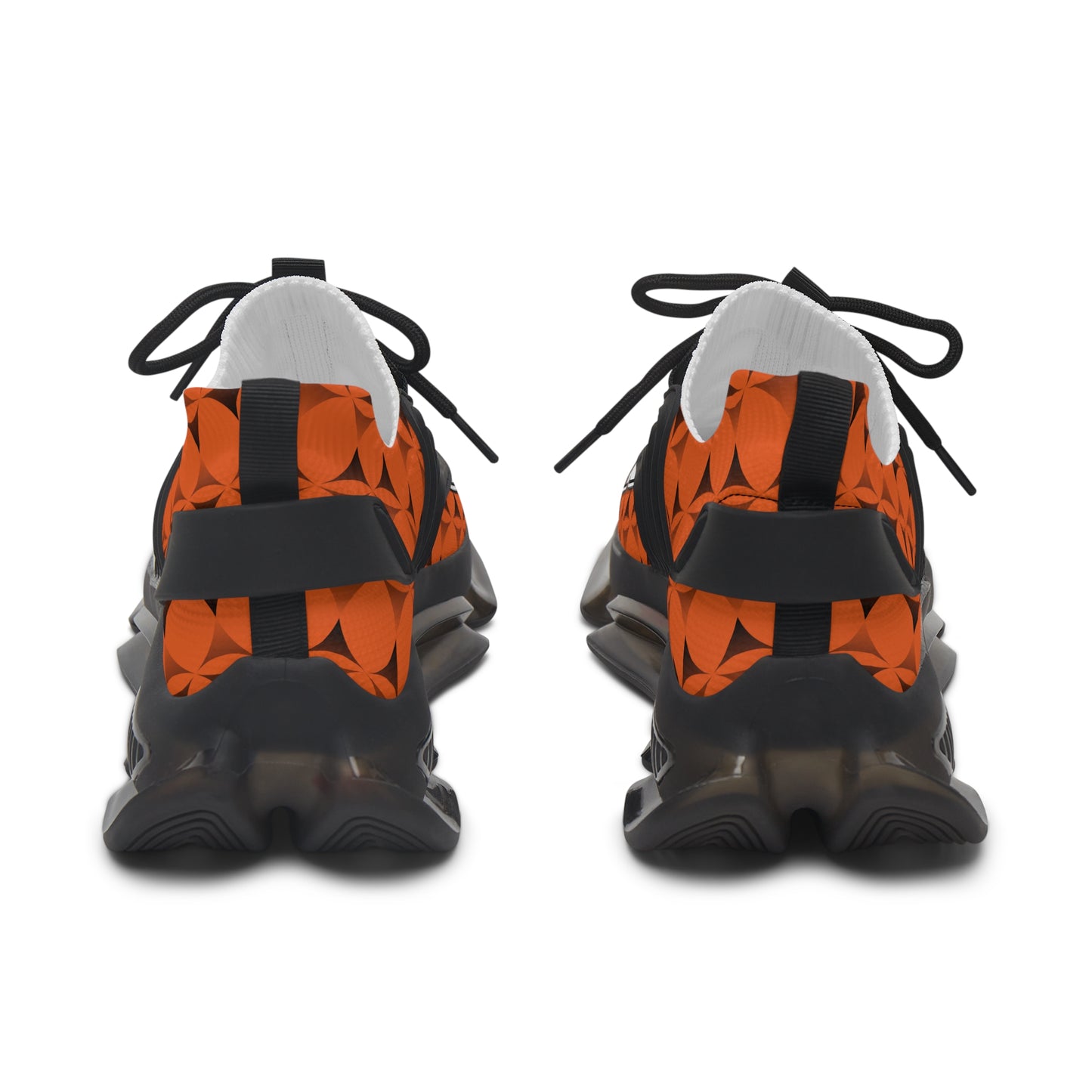 Feather Blessing on Orange Women's Mesh Sneakers