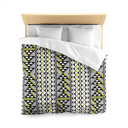 Sun and Rain in Yellow Microfiber Duvet Cover