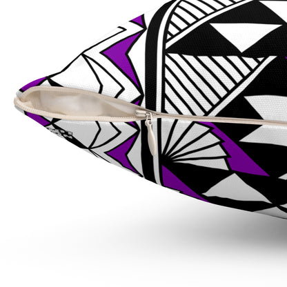 Sun and Rain in Purple Spun Polyester Square Pillow