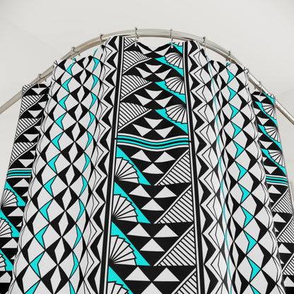 Southwest Rain and Sun in Turquoise Shower Curtains