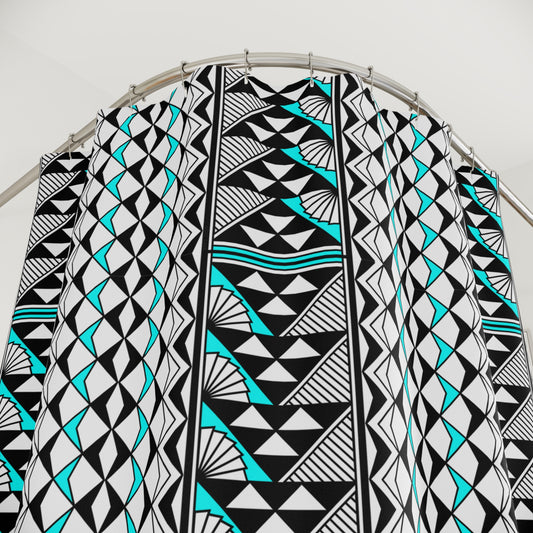 Southwest Rain and Sun in Turquoise Shower Curtains