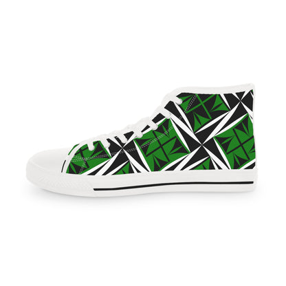 Sacred Winds in Green High Top Sneakers