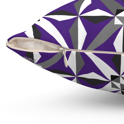 Morning Star in Purple Square Pillow