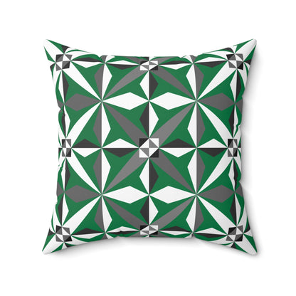 Morning Star in Green Square Pillow