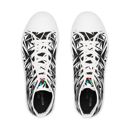Sacred Winds in B/W High Top Sneakers