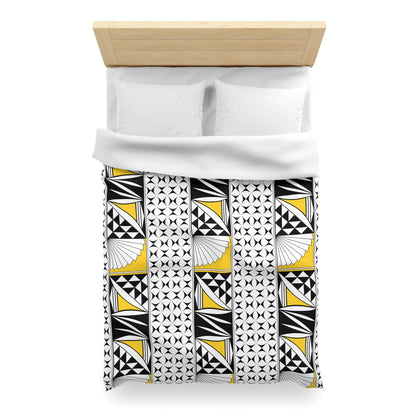 Southwest Sunrise in Yellow Microfiber Duvet Cover