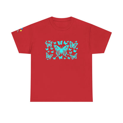 Butterfly Dance in Turquoise Gildan Unisex Tee