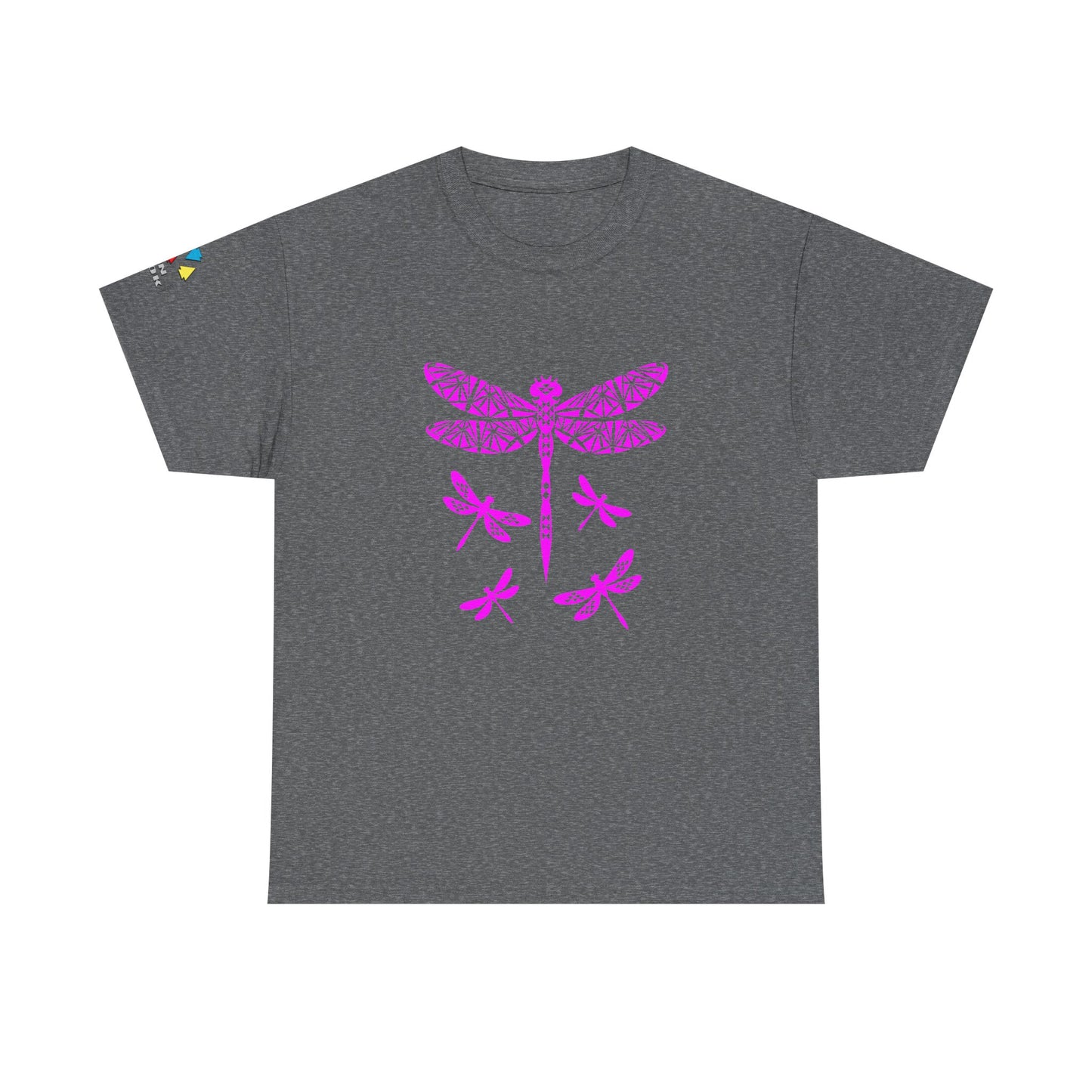 Native Dragonfly in Pink Gildan Unisex Tee