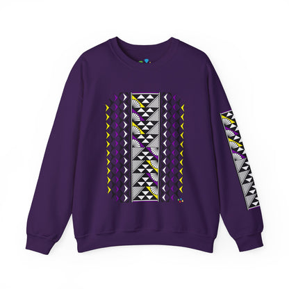 Sun and Rain in Purple/Yellow Unisex Sweatshirt