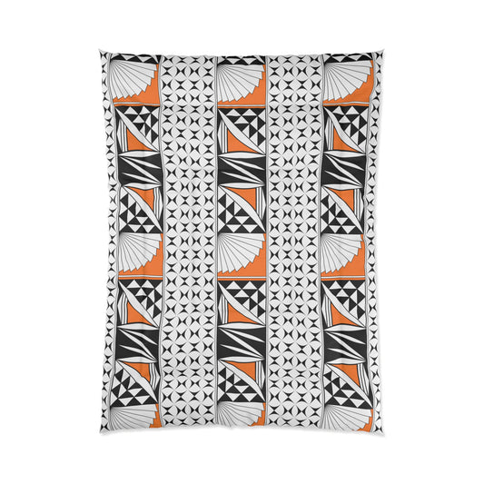 Southwest Sunrise in Orange Comforter