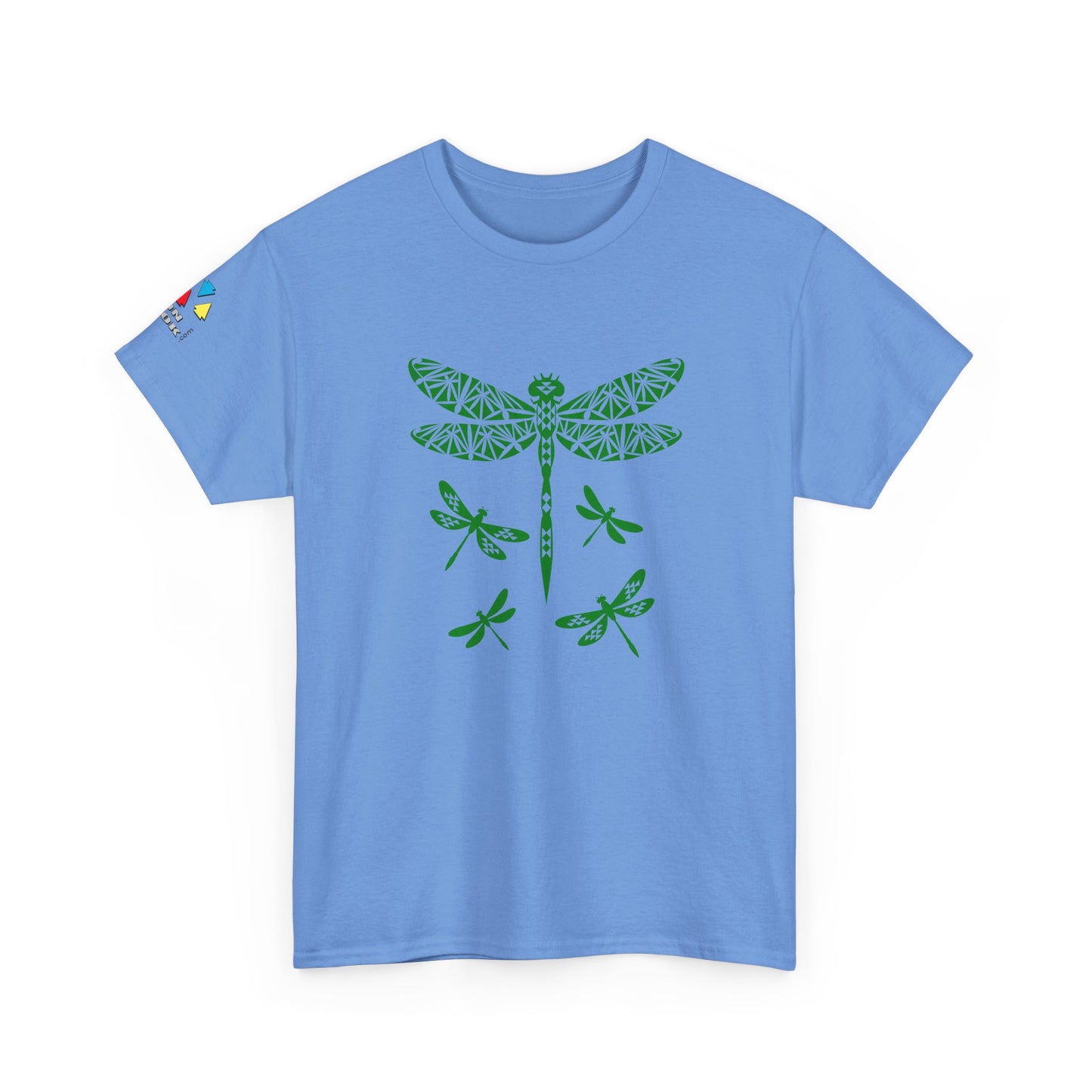 Native Dragonfly in Green Gildan Unisex Tee