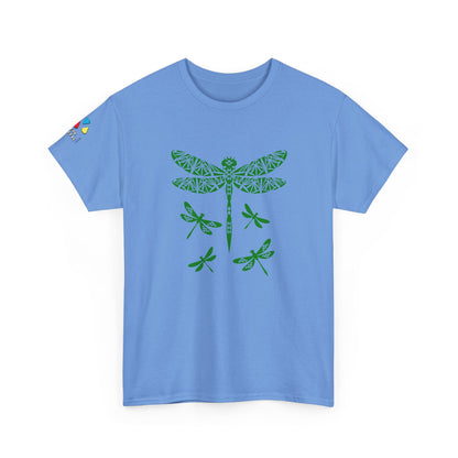Native Dragonfly in Green Gildan Unisex Tee