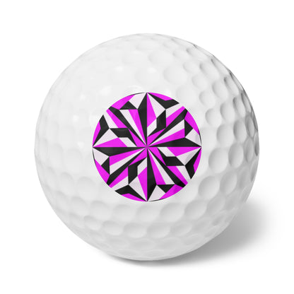 Desert Flower in Pink Golf Balls, 6pcs