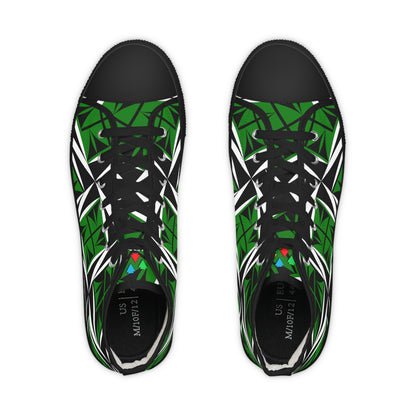 Sacred Winds in Green High Top Sneakers