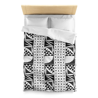 Southwest Sunrise in Charcoal Microfiber Duvet Cover