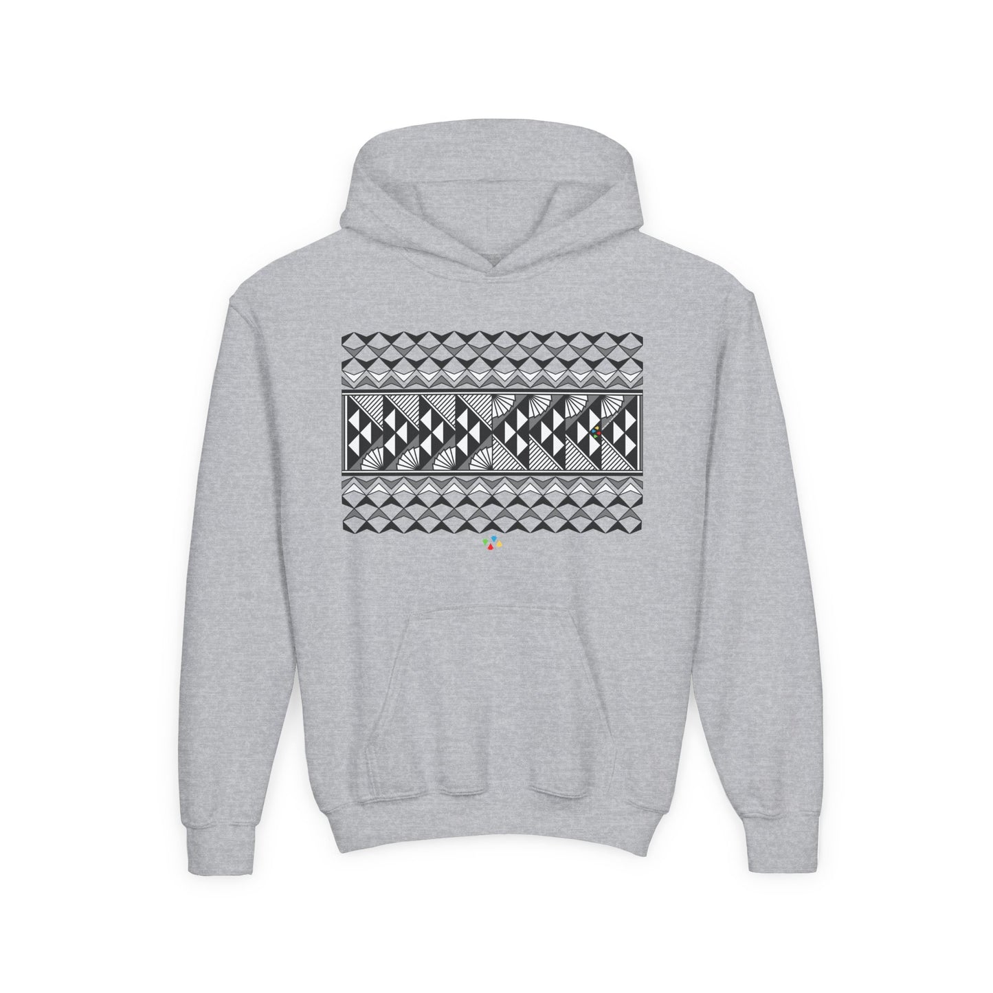 Gray Rain and Sun Youth Heavy Blend Hooded Sweatshirt