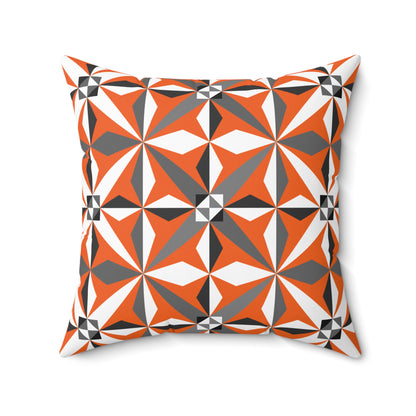 Morning Star in Orange Square Pillow