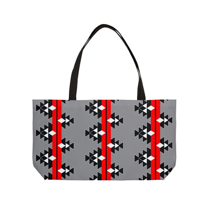 Native Stories in Red Weekender Tote Bag