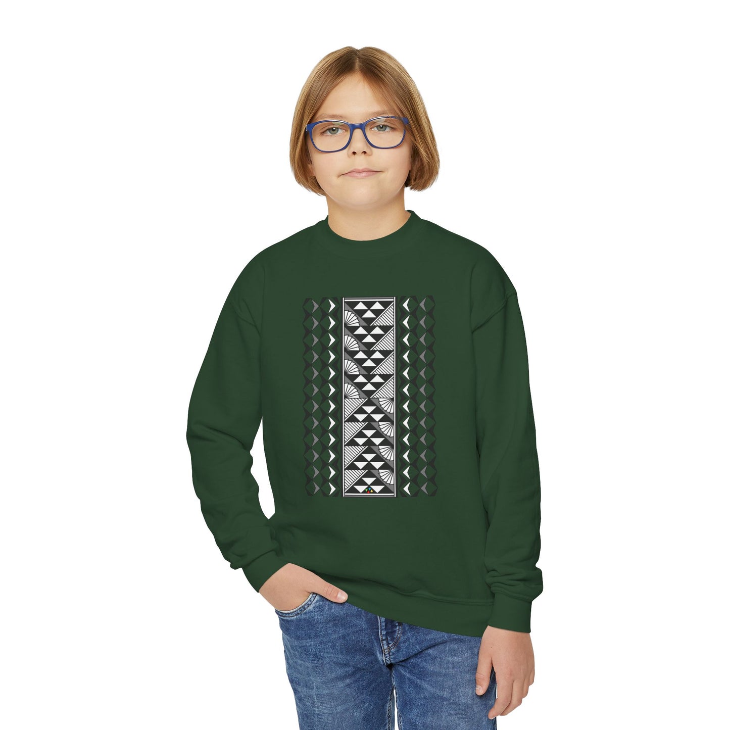 Rain and Sun in Gray Youth Crewneck Sweatshirt