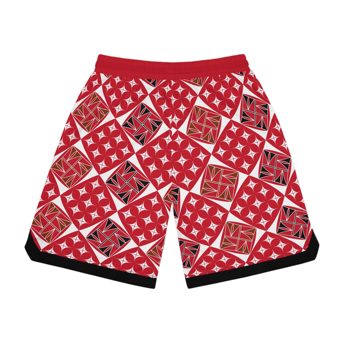 Sacred Universe in Red Basketball Rib Shorts