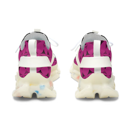 Feather Blessing on Pink Women's Mesh Sneakers