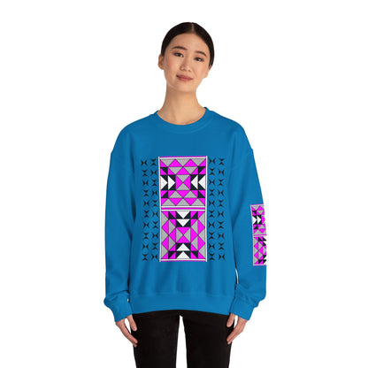 Sacred Mountains in Pink Unisex Sweatshirt