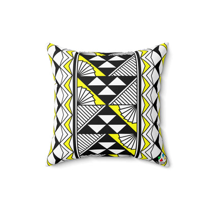 Sun and Rain in Yellow Square Pillow