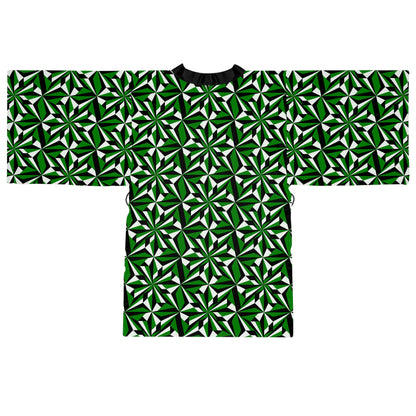 Desert Flowers in Green Kimono Robe – Where Comfort Meets Native Grace