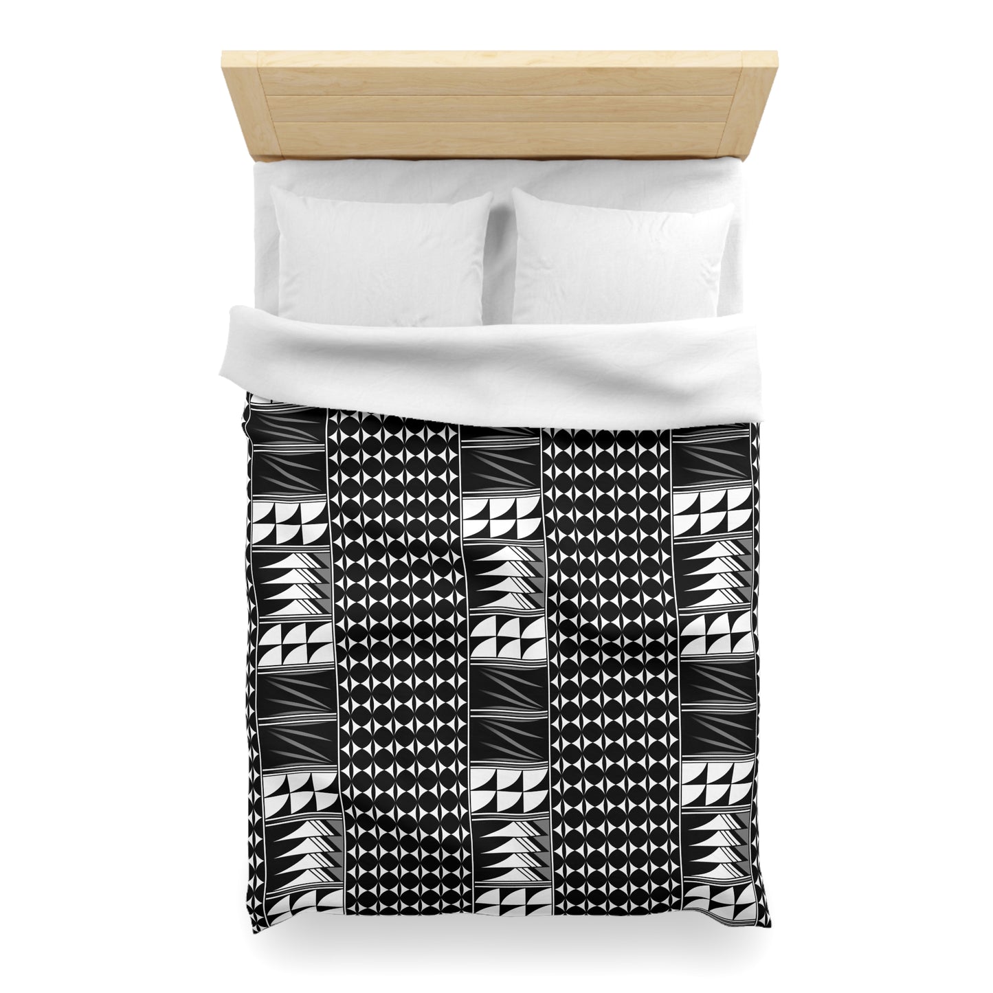Blessed Feathers in Gray Microfiber Duvet Cover