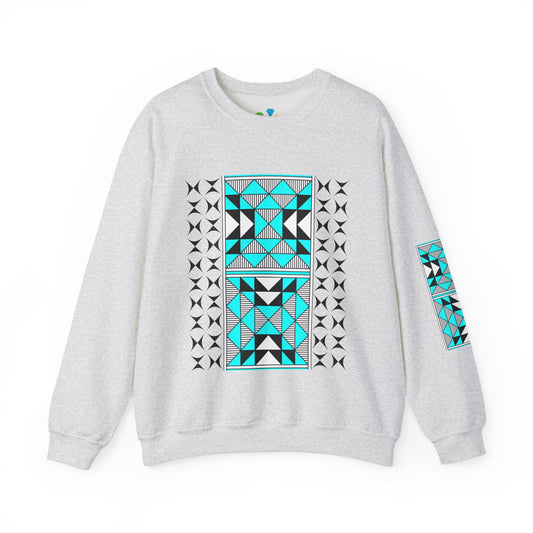 Sacred Mountains in Turquoise Unisex Sweatshirt
