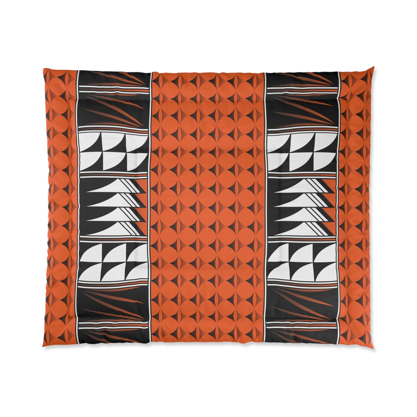 Southwest Feather Blessing on Orange Comforter