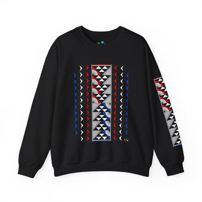 Sun and Rain in Red/White/Blue Unisex Sweatshirt