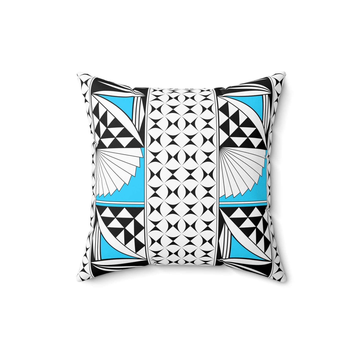 Southwest Sunrise in Turquoise Square Pillow