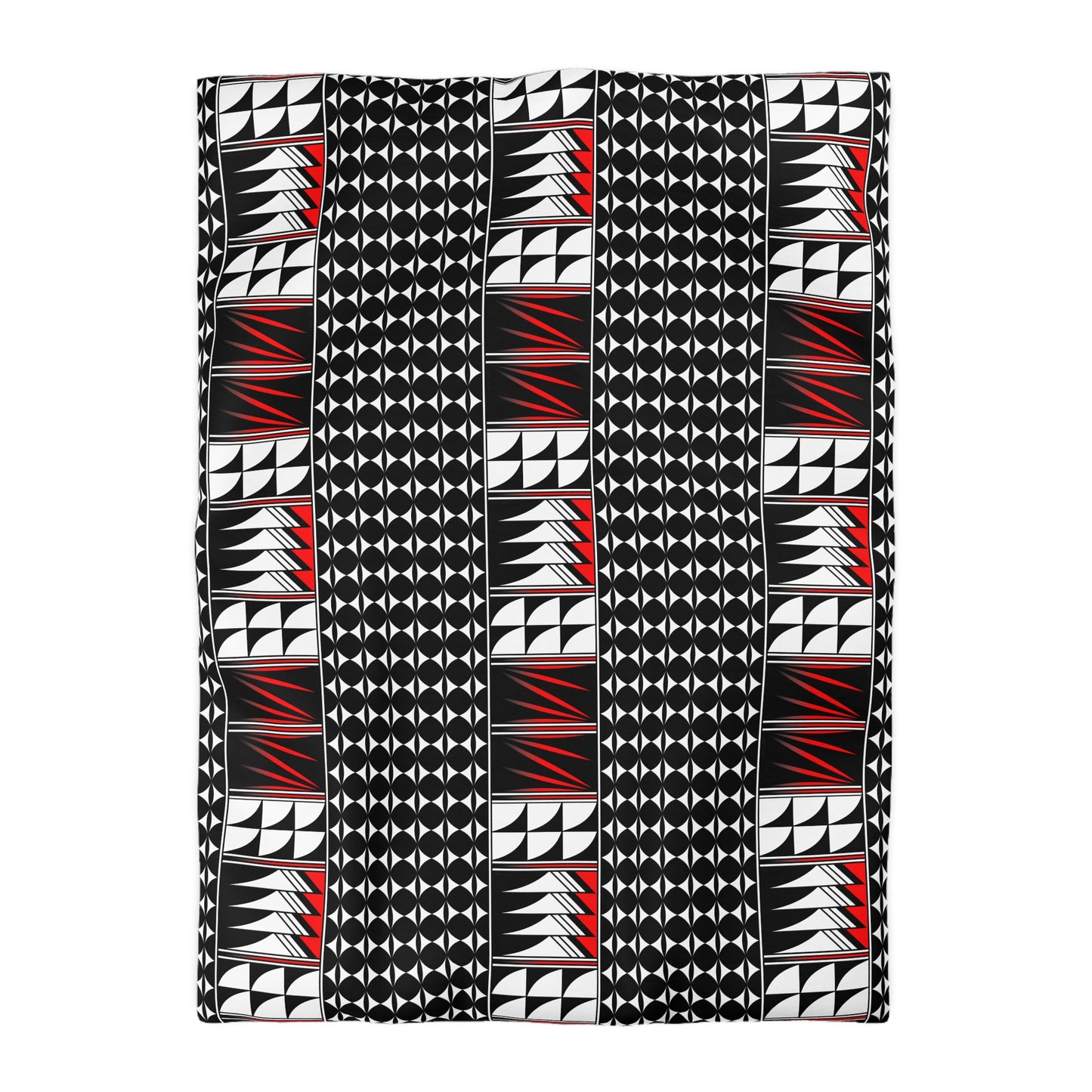 Blessed Feathers in Red Microfiber Duvet Cover