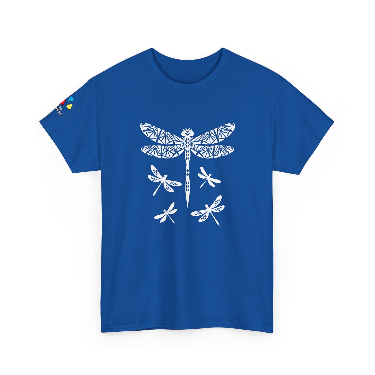 Native Dragonfly in White Gildan Unisex Tee
