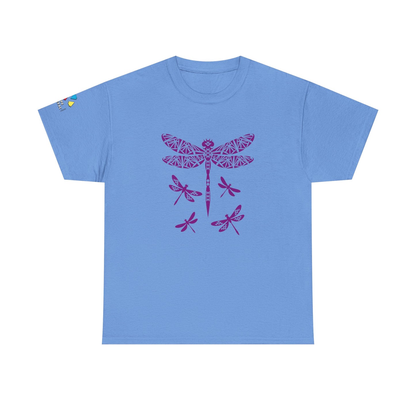 Native Dragonfly in Purple Gildan Unisex Tee