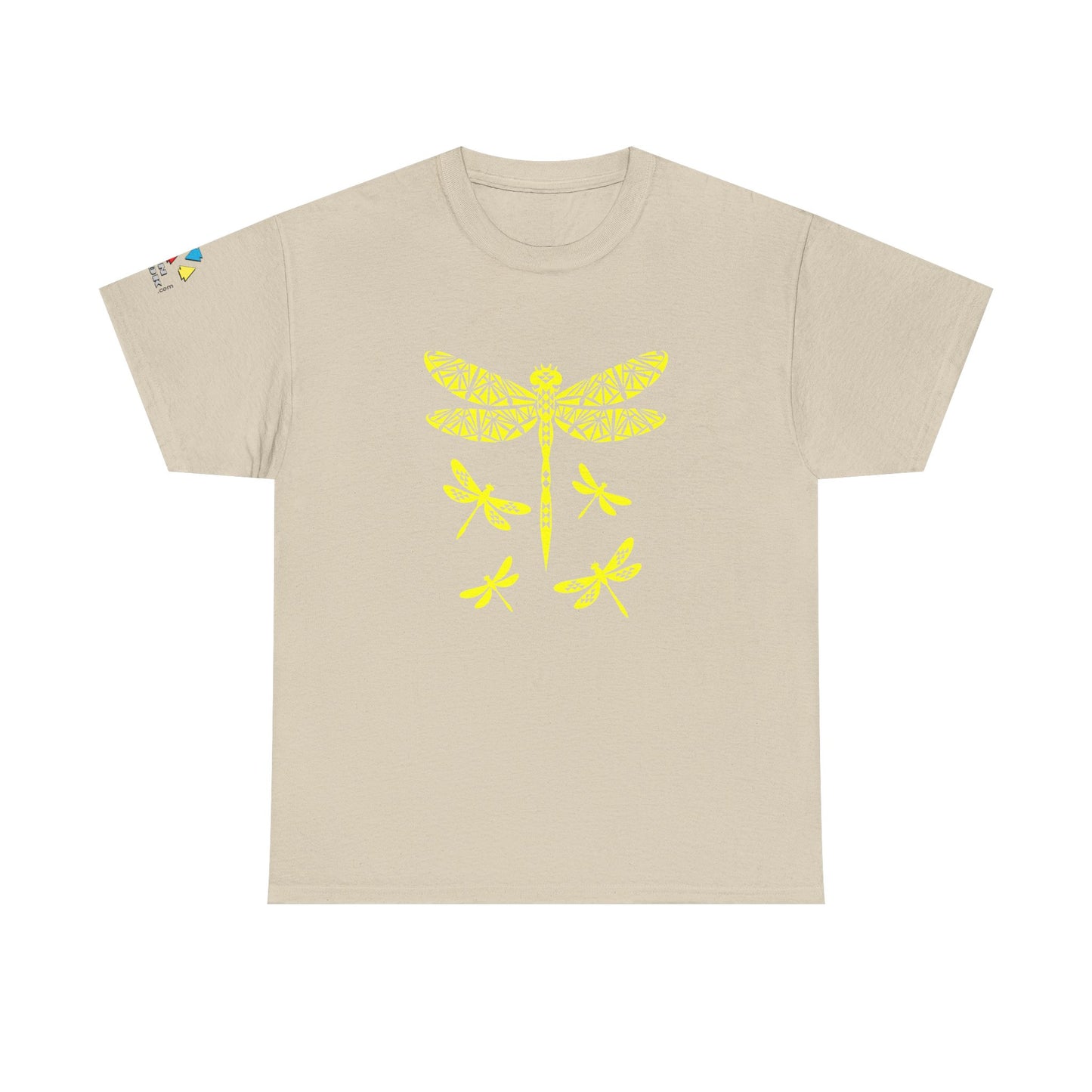 Native Dragonfly in Yellow Gildan Unisex Tee
