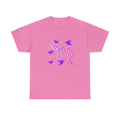 Hummingbird Blessing in Purple Gildan Unisex Tee