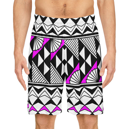 Sun and Rain in Pink Basketball Shorts