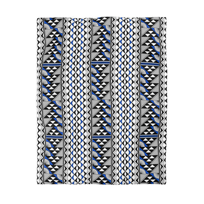 Sun and Rain in Blue Microfiber Duvet Cover