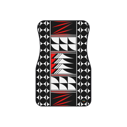 Red Native Feather Blessings Car Mats (Set of 4)