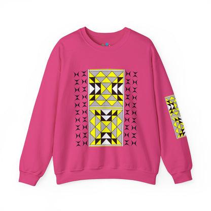 Sacred Mountains in Yellow Unisex Sweatshirt