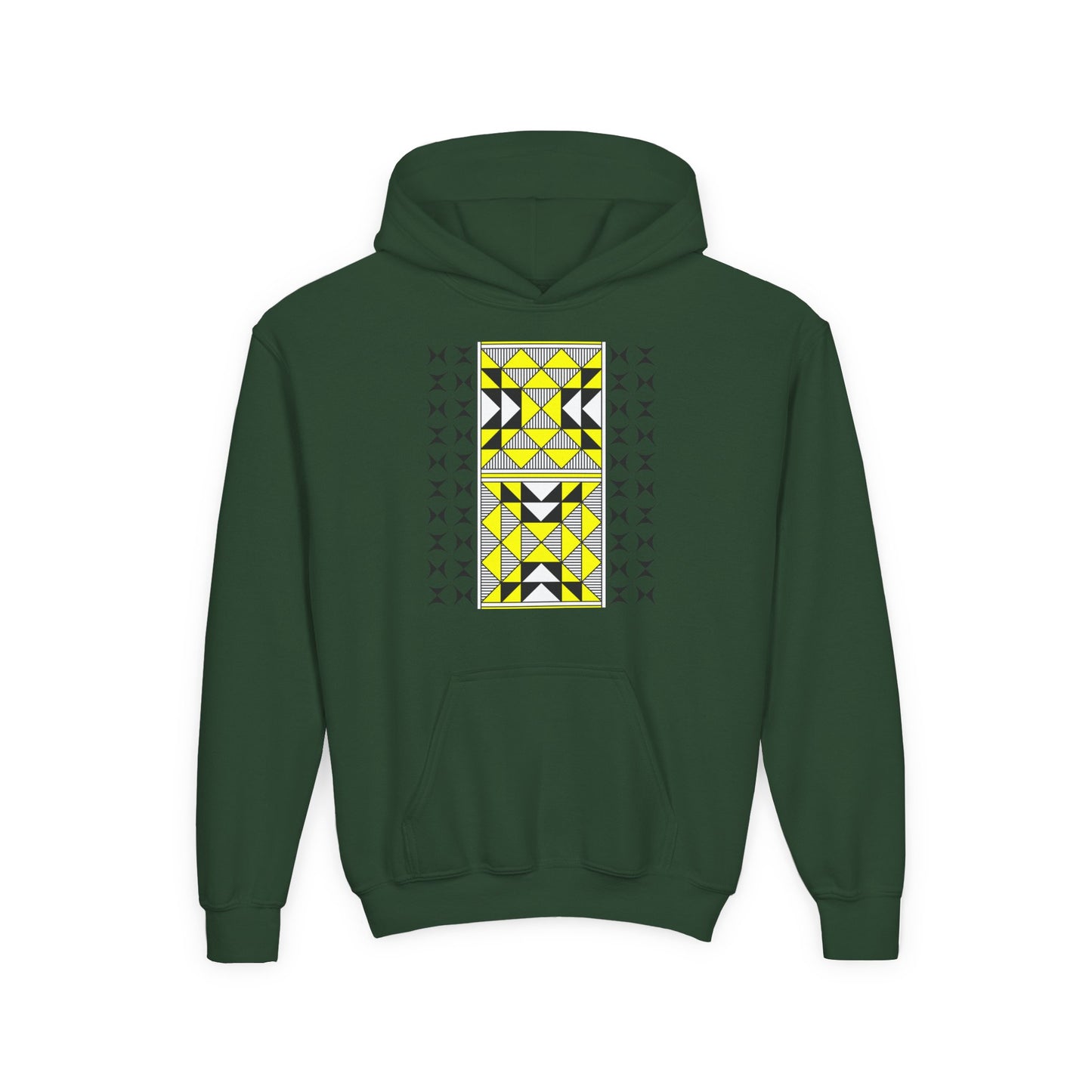 Sacred Mountains in Yellow Youth Heavy Blend Hooded Sweatshirt