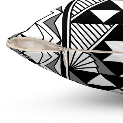 Sun and Rain in Gray Spun Polyester Square Pillow