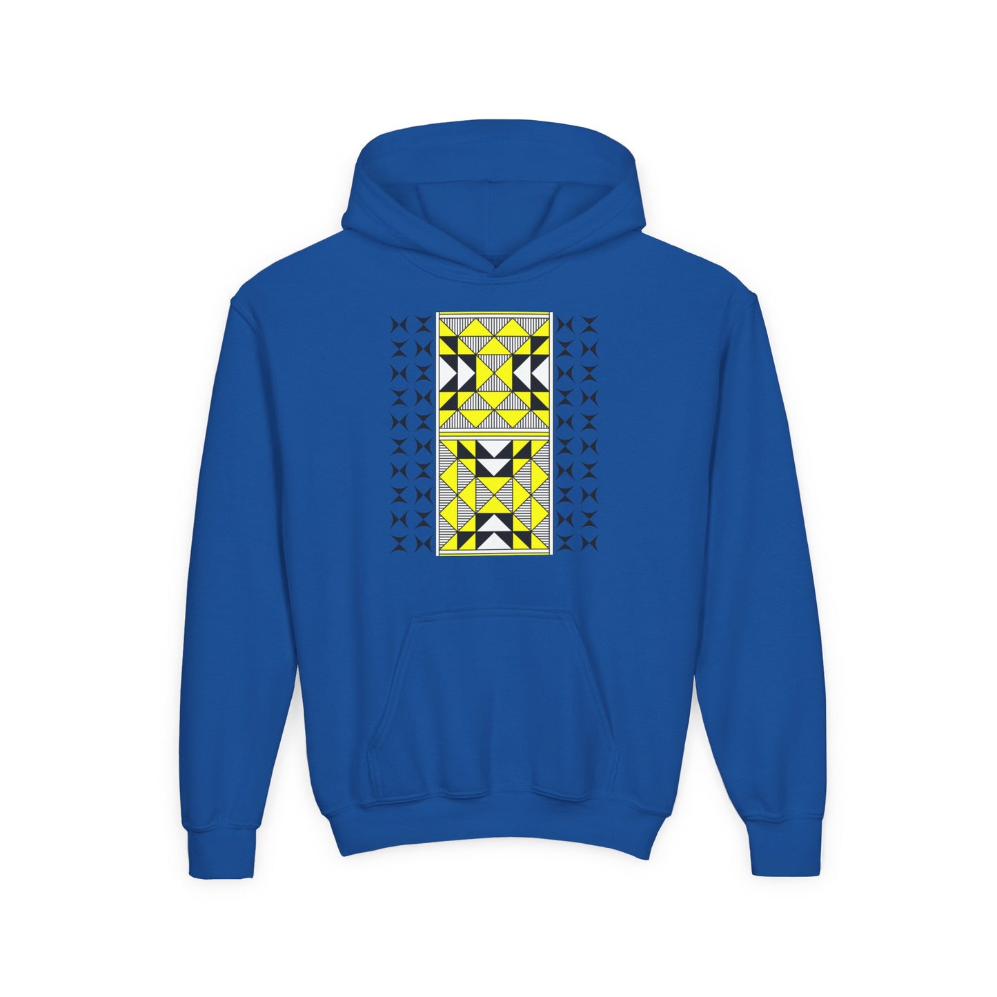 Sacred Mountains in Yellow Youth Heavy Blend Hooded Sweatshirt