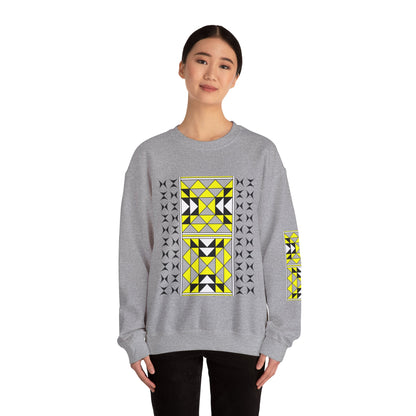 Sacred Mountains in Yellow Unisex Sweatshirt