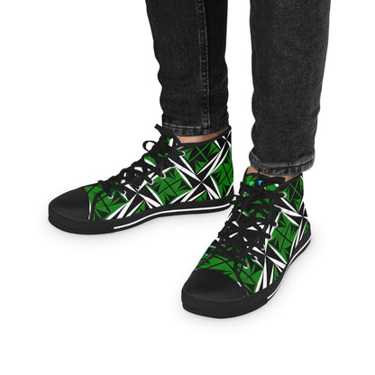 Sacred Winds in Green High Top Sneakers