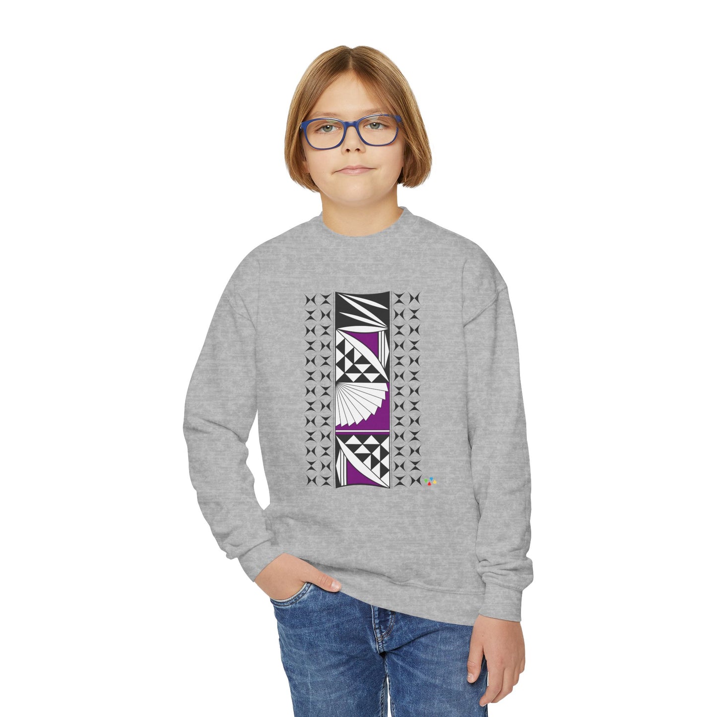 Southwest Sunset in Purple Youth Crewneck Sweatshirt