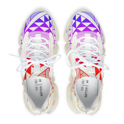 Rainbow Sunrise Women's Mesh Sneakers